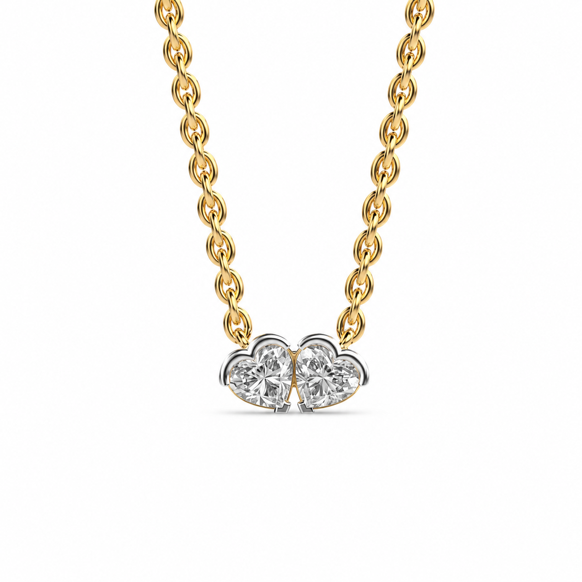 Heart Toi Et Moi Diamond Pendant (With Chain)
