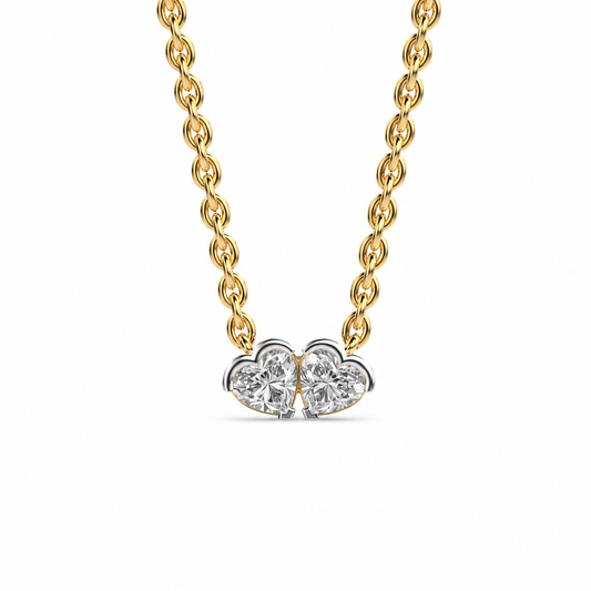 Heart Toi Et Moi Diamond Pendant (With Chain)