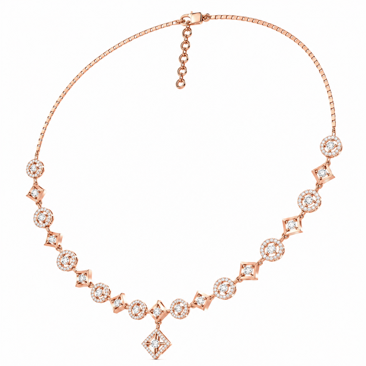 The Lorienne Round Diamond Necklace