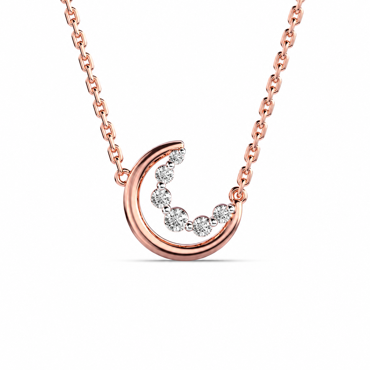 Mystic Noctura Moon Diamond Necklace