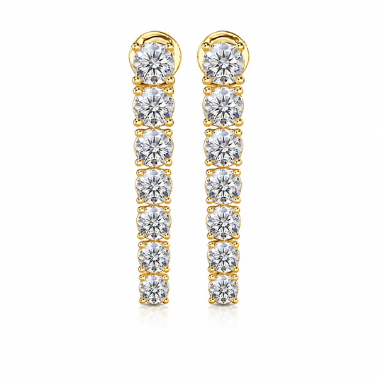 Round Diamond Danglers Earrings