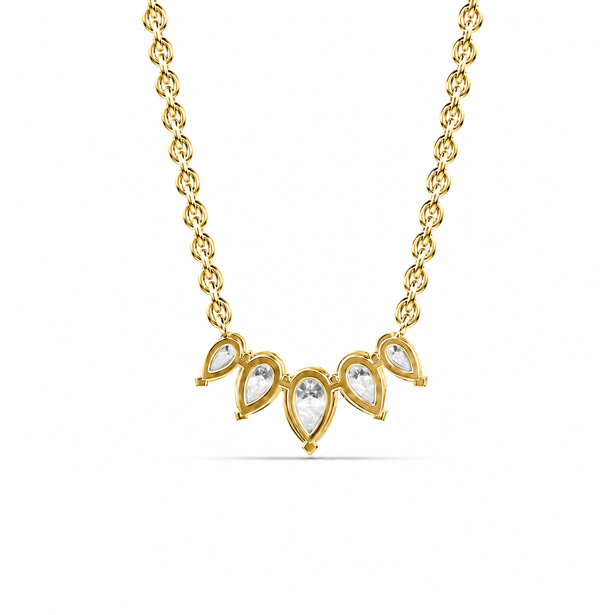 Erica Pear Shaped Diamond Necklace
