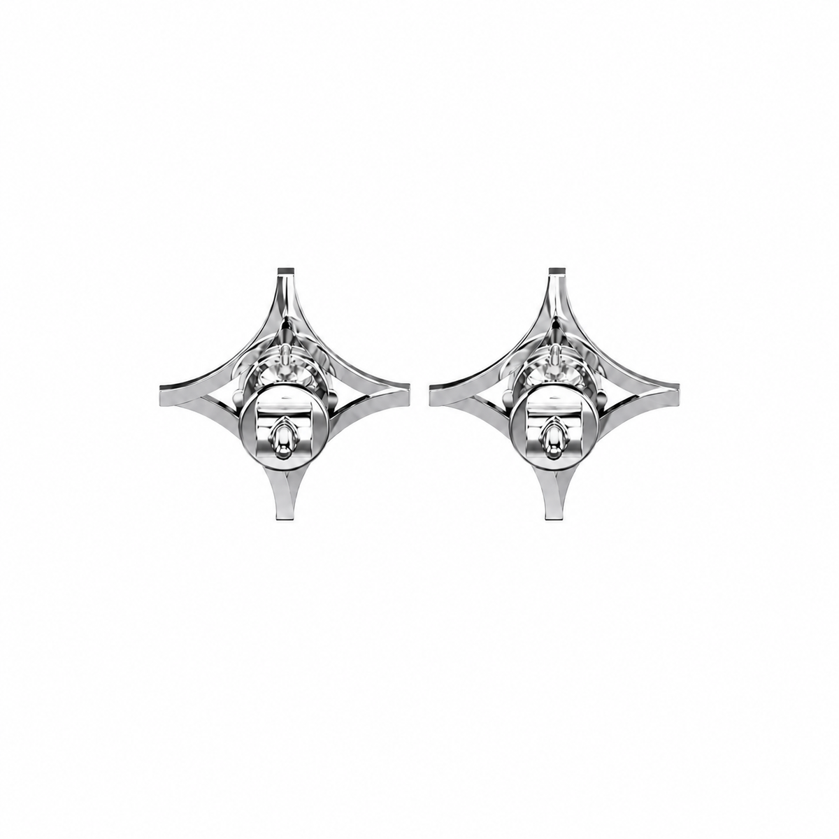 Round Shape Diamond Star Stud