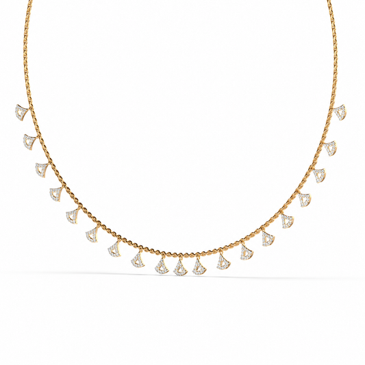 Diamond Clustered String Necklace For Women
