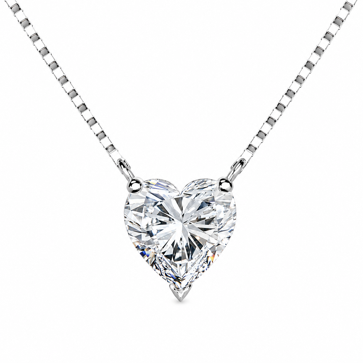 Heart Shaped Solitaire Necklace