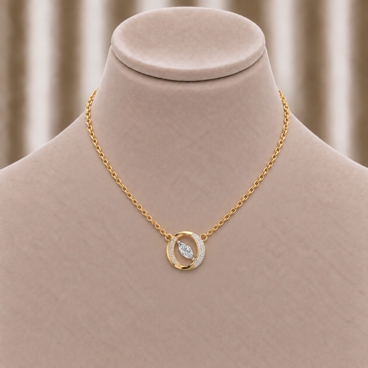 Marquise Orbit Diamond Necklace