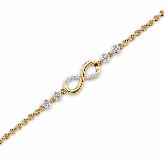 Diamond Encrusted Infinity Bracelet