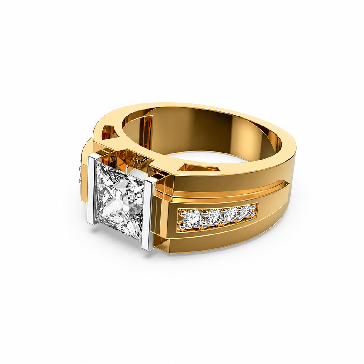 Imperial Square Diamond Ring for Men