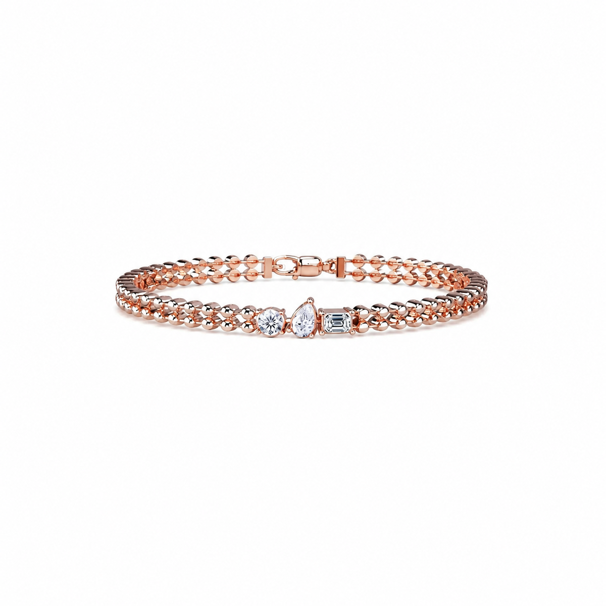Multi Shape Diamond Trio Bracelet