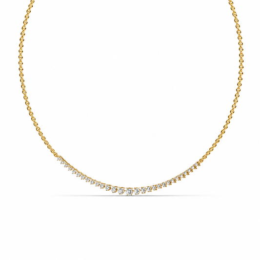 Graduated Line Diamond Necklace