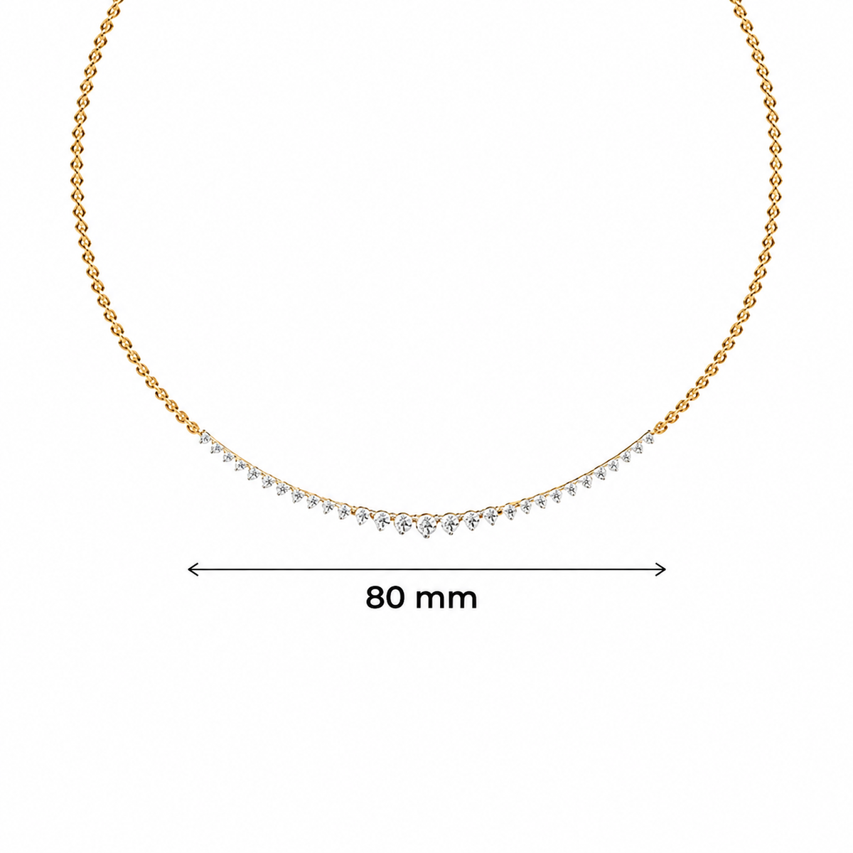 Graduated Line Diamond Necklace