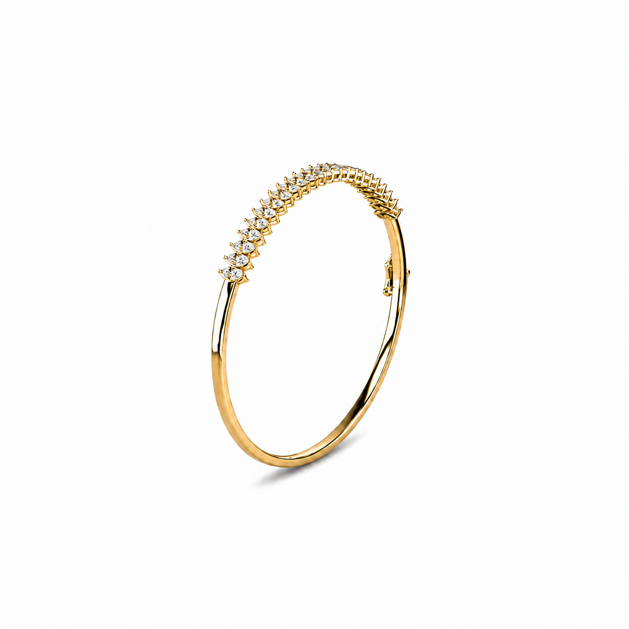 Marquise Lab Diamond Half Tennis Bangle bracelet