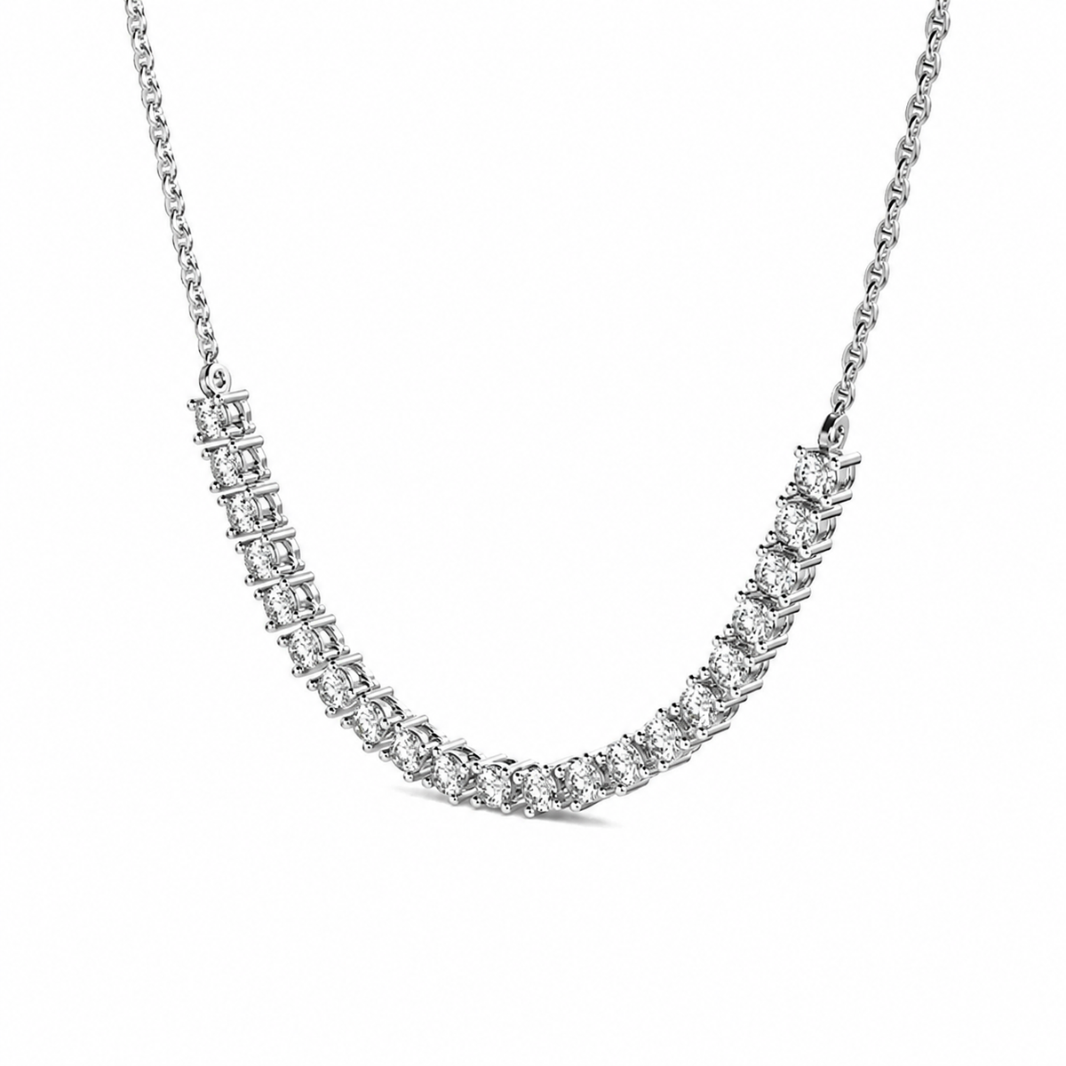Suble Poise Diamond Necklace