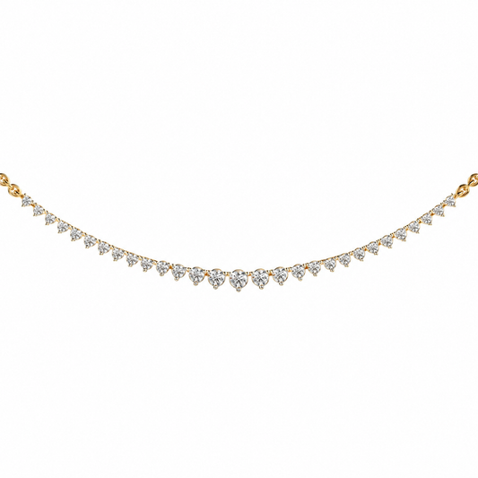 Queens Diamond Cluster Necklace For Women
