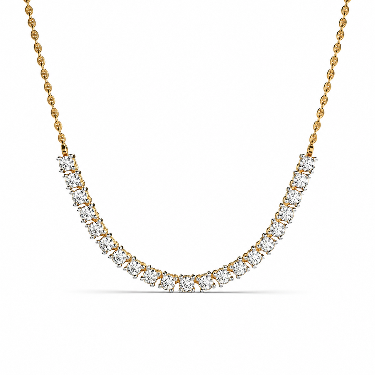 Suble Poise Diamond Necklace