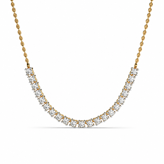 Suble Poise Diamond Necklace