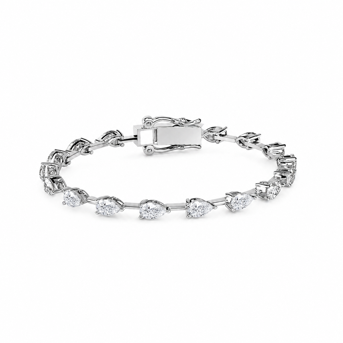 East West Pear Shaped Tennis Bracelet