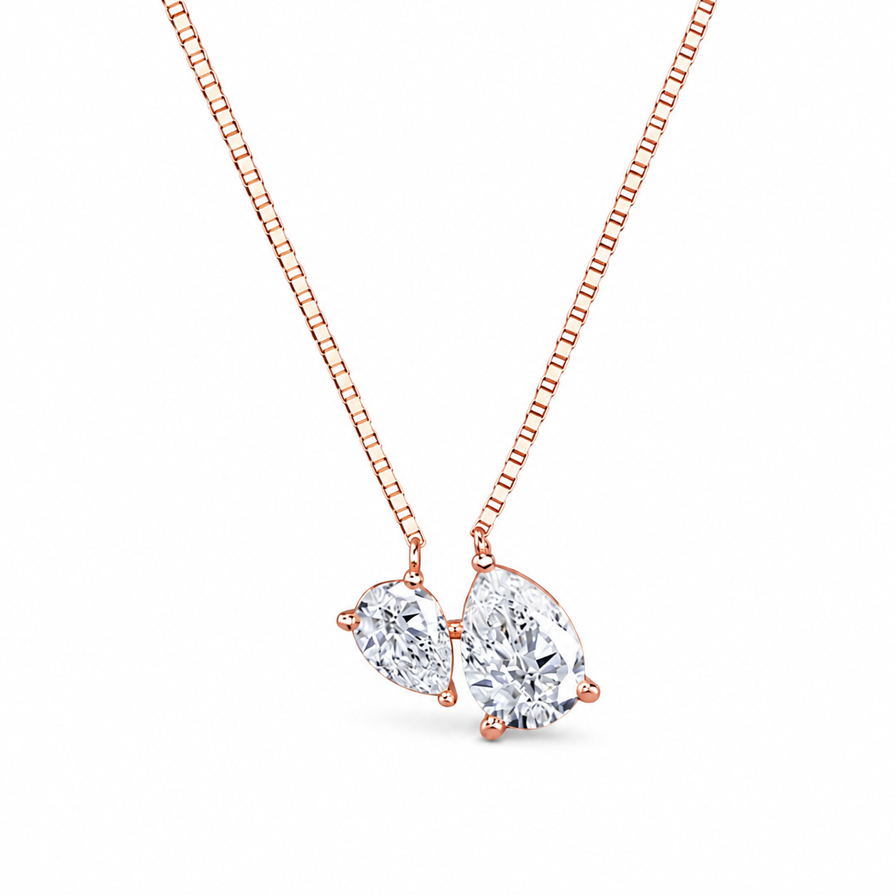Toi Et Moi Double Pear Necklace