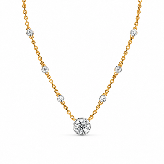 Blushing Sparkle Diamond Necklace