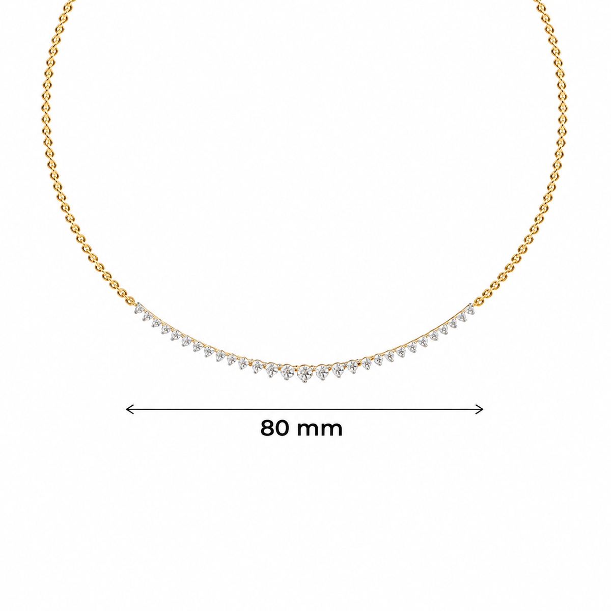 Graduated Line Diamond Necklace