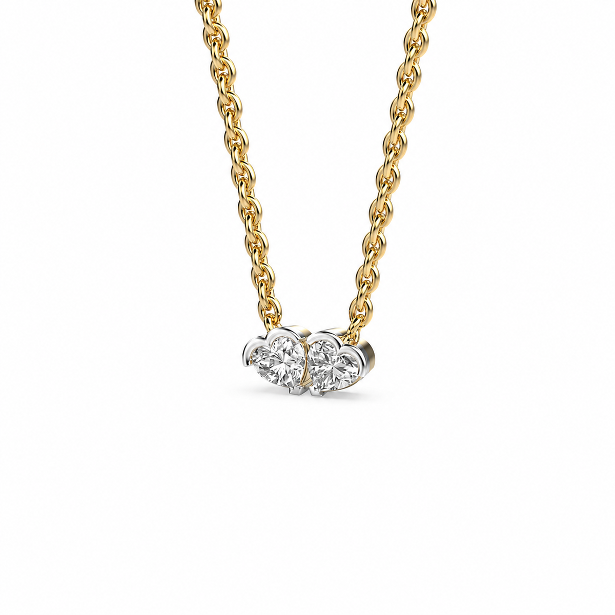 Heart Toi Et Moi Diamond Pendant (With Chain)