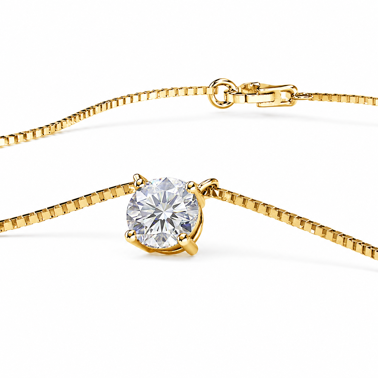 0.5Ctw Dazzling Solitaire Bloom Necklace
