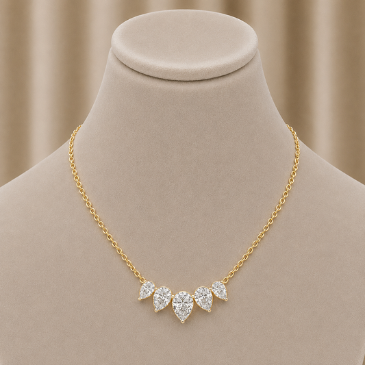 Erica Pear Shaped Diamond Necklace