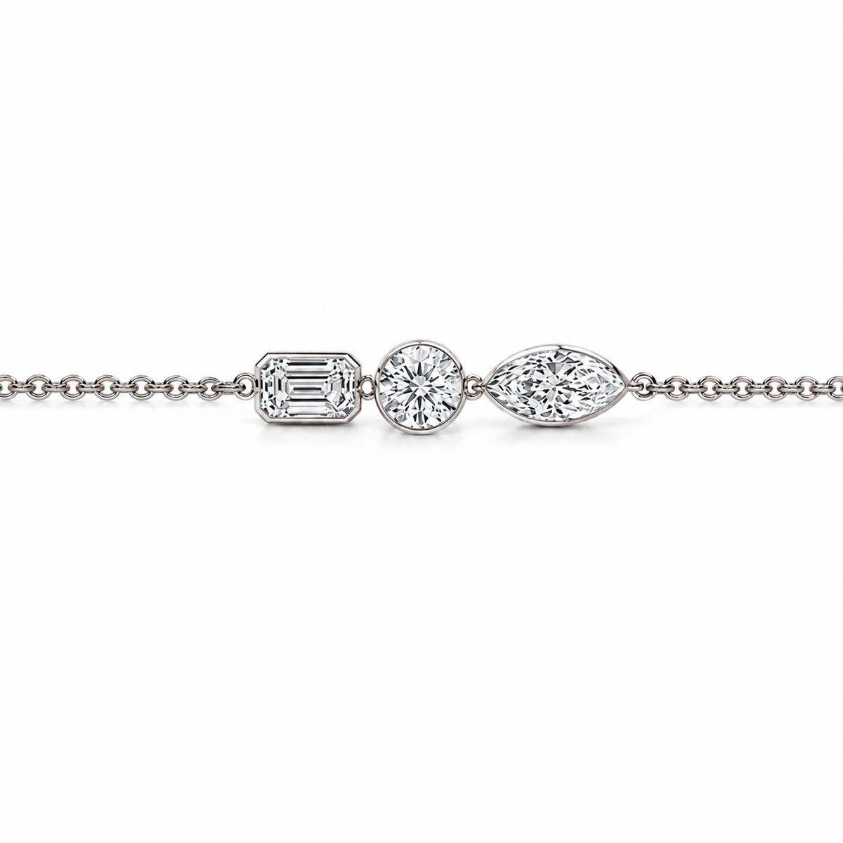 Three Stone Diamond Everyday Bracelet