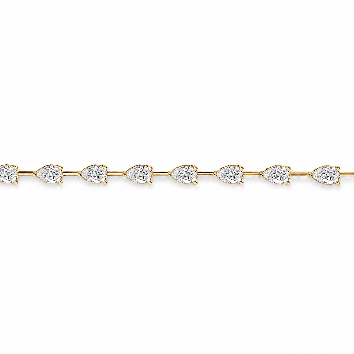 East West Pear Shaped Tennis Bracelet
