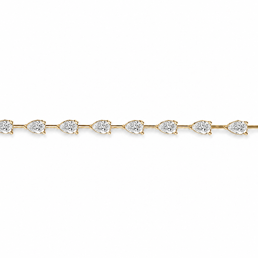 East West Pear Shaped Tennis Bracelet