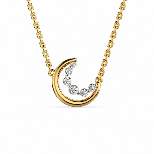 Mystic Noctura Moon Diamond Necklace