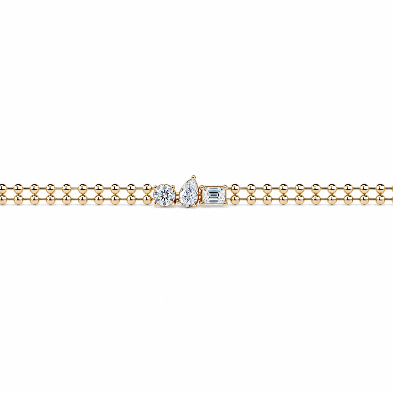 Multi Shape Diamond Trio Bracelet