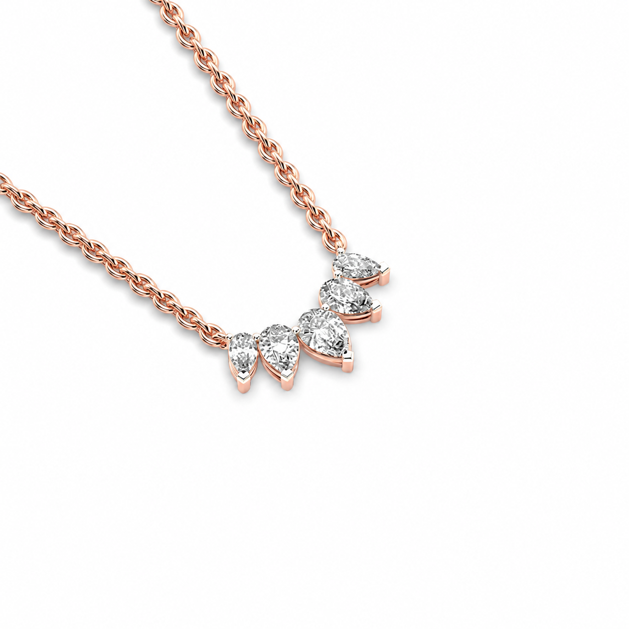 Erica Pear Shaped Diamond Necklace
