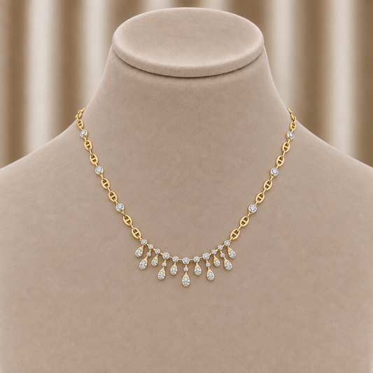 Graceful Fantasy Diamond Necklace
