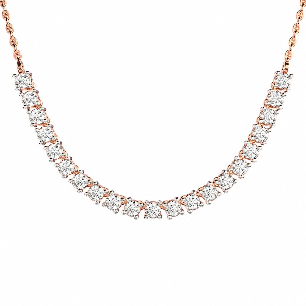 Suble Poise Diamond Necklace