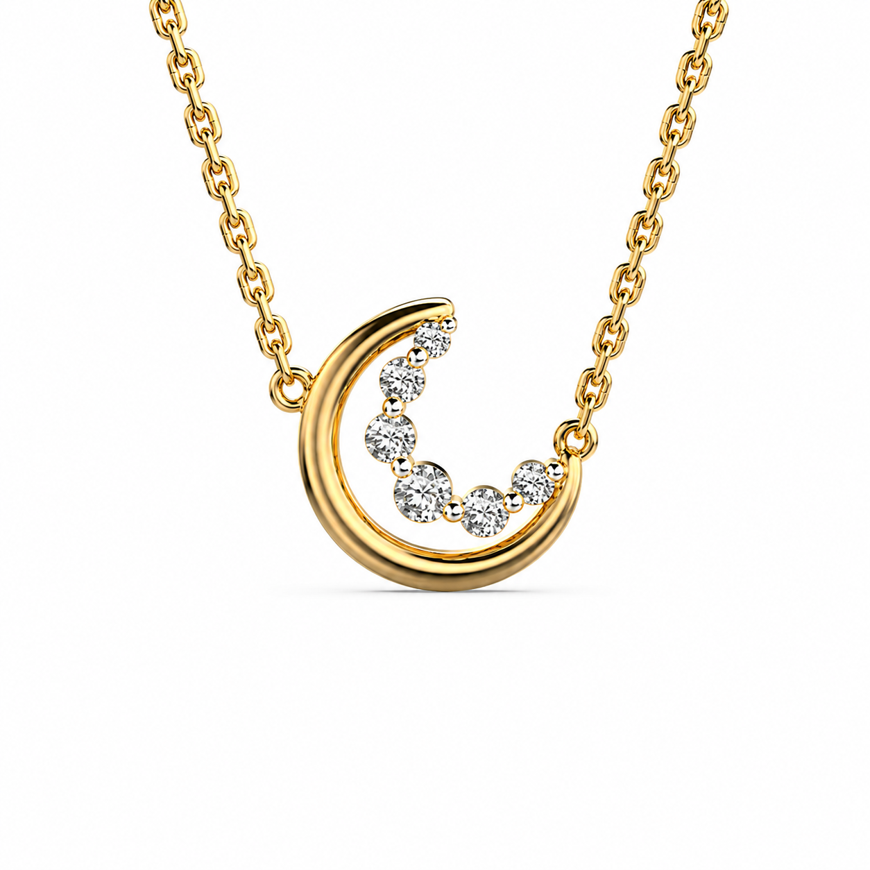 Mystic Noctura Moon Diamond Necklace