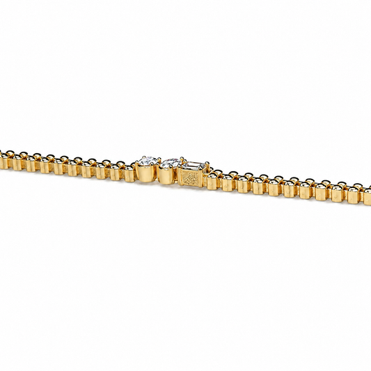 Multi Shape Diamond Trio Bracelet