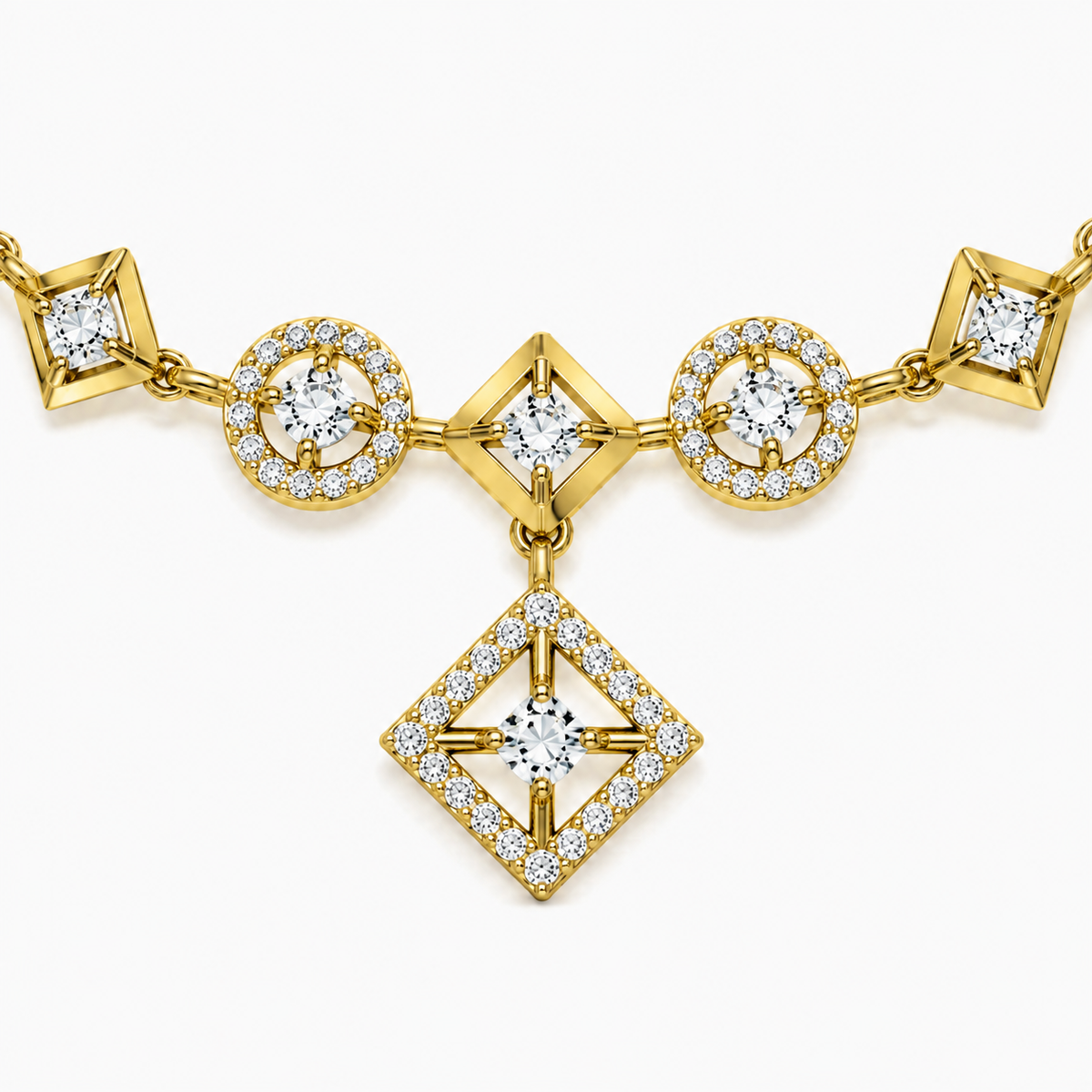 The Lorienne Round Diamond Necklace