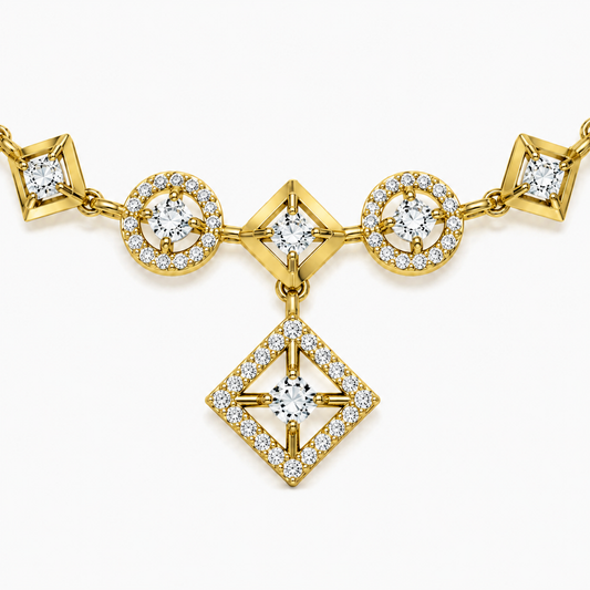 The Lorienne Round Diamond Necklace