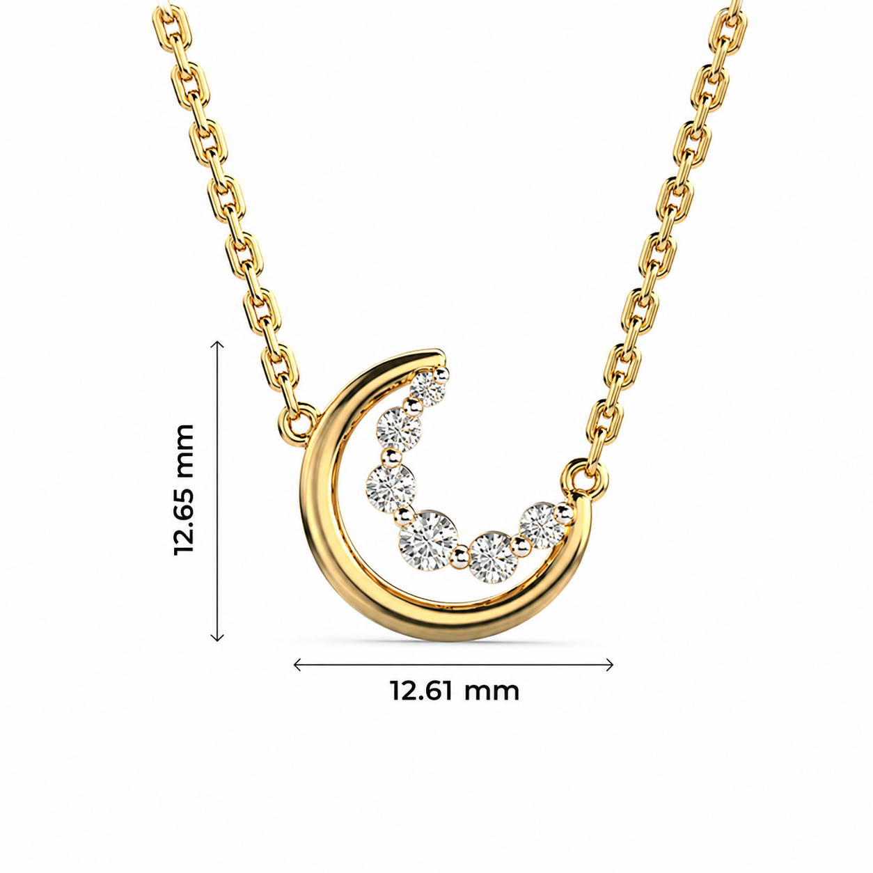 Mystic Noctura Moon Diamond Necklace