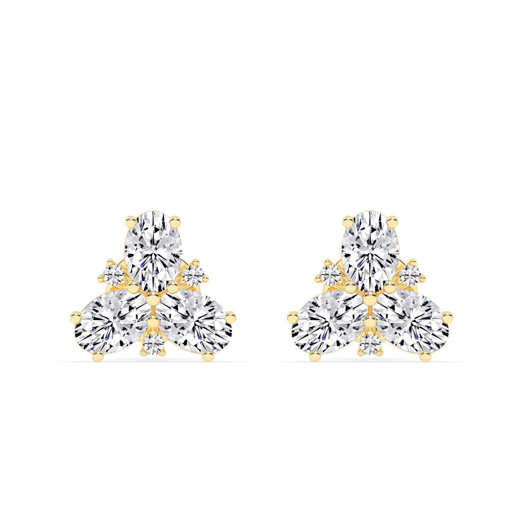 Trilogy Blossom Sparkle Stud Earrings