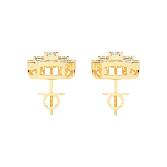 Regal Fan Cluster Stud Earrings