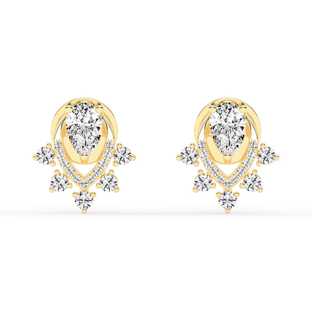 Aurora Drip Teardrop Cluster Earrings