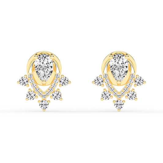 Aurora Drip Teardrop Cluster Earrings