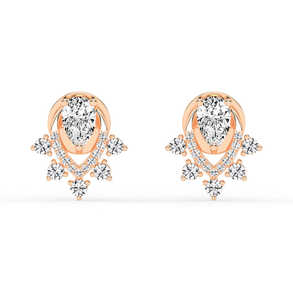 Aurora Drip Teardrop Cluster Earrings