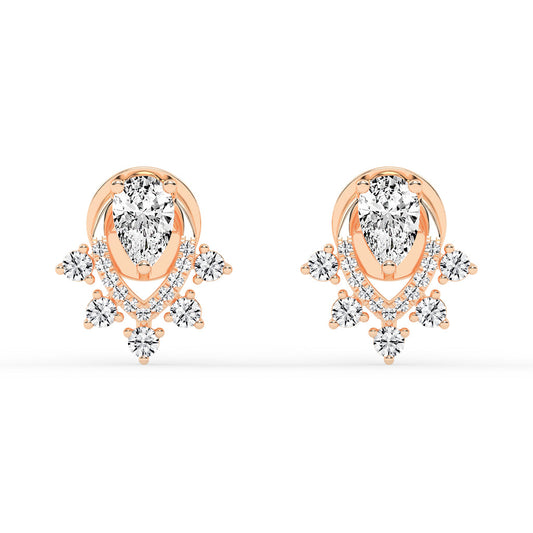 Aurora Drip Teardrop Cluster Earrings