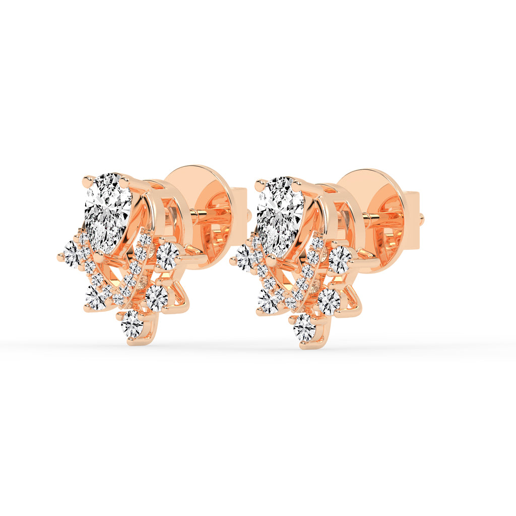 Aurora Drip Teardrop Cluster Earrings