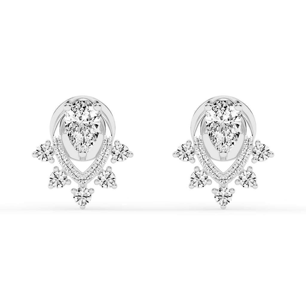 Aurora Drip Teardrop Cluster Earrings