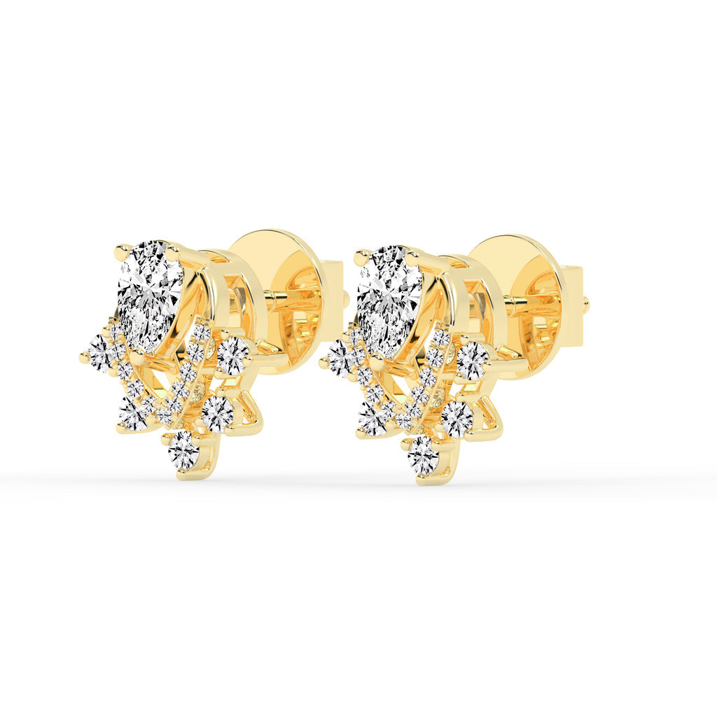 Aurora Drip Teardrop Cluster Earrings