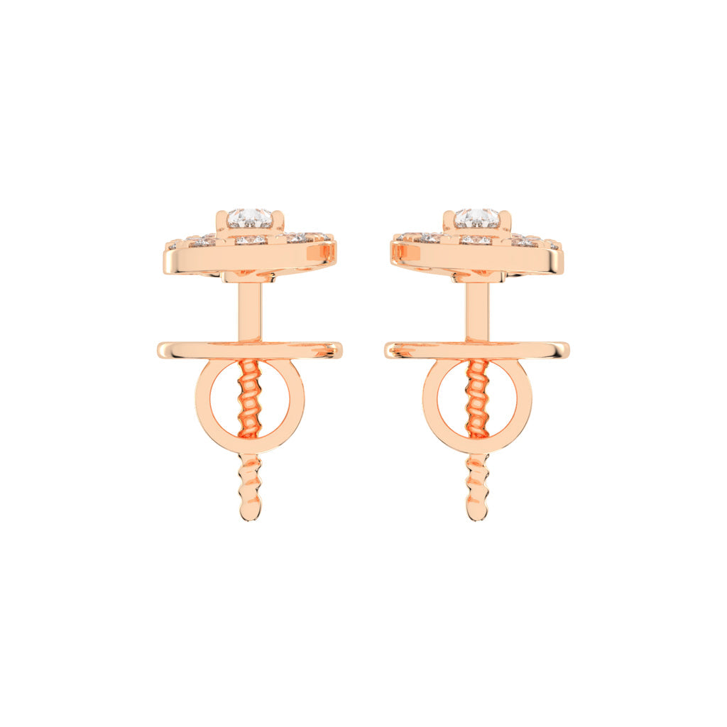 Infinity Embrace Pear Halo Diamond Studs